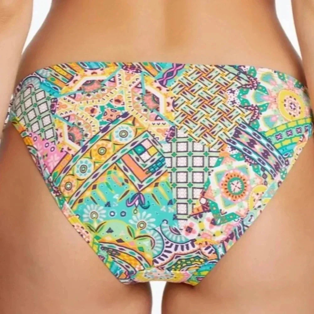 Bleu Rod Beattie Seriously Sunny Tie Side Bikini Top Size 34D and Bottom Size 10 - Picture 6 of 11